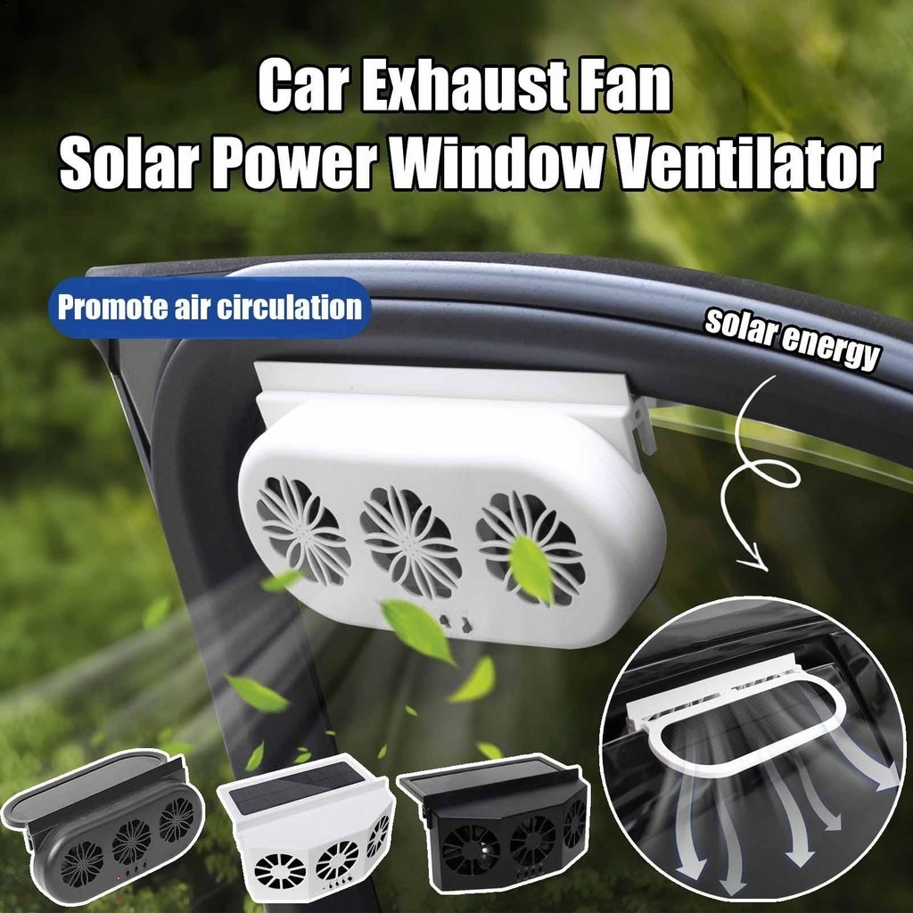 汽車排氣扇太陽能電動車窗換氣扇3風扇前後窗散熱器促進空氣循環usb汽車風扇lofutw