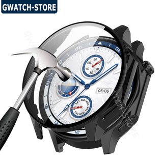 適用於 Oppo Watch X/X2保護殼 Oneplus Watch 2/3鋼化玻璃 + 保護殼全包一體保護套