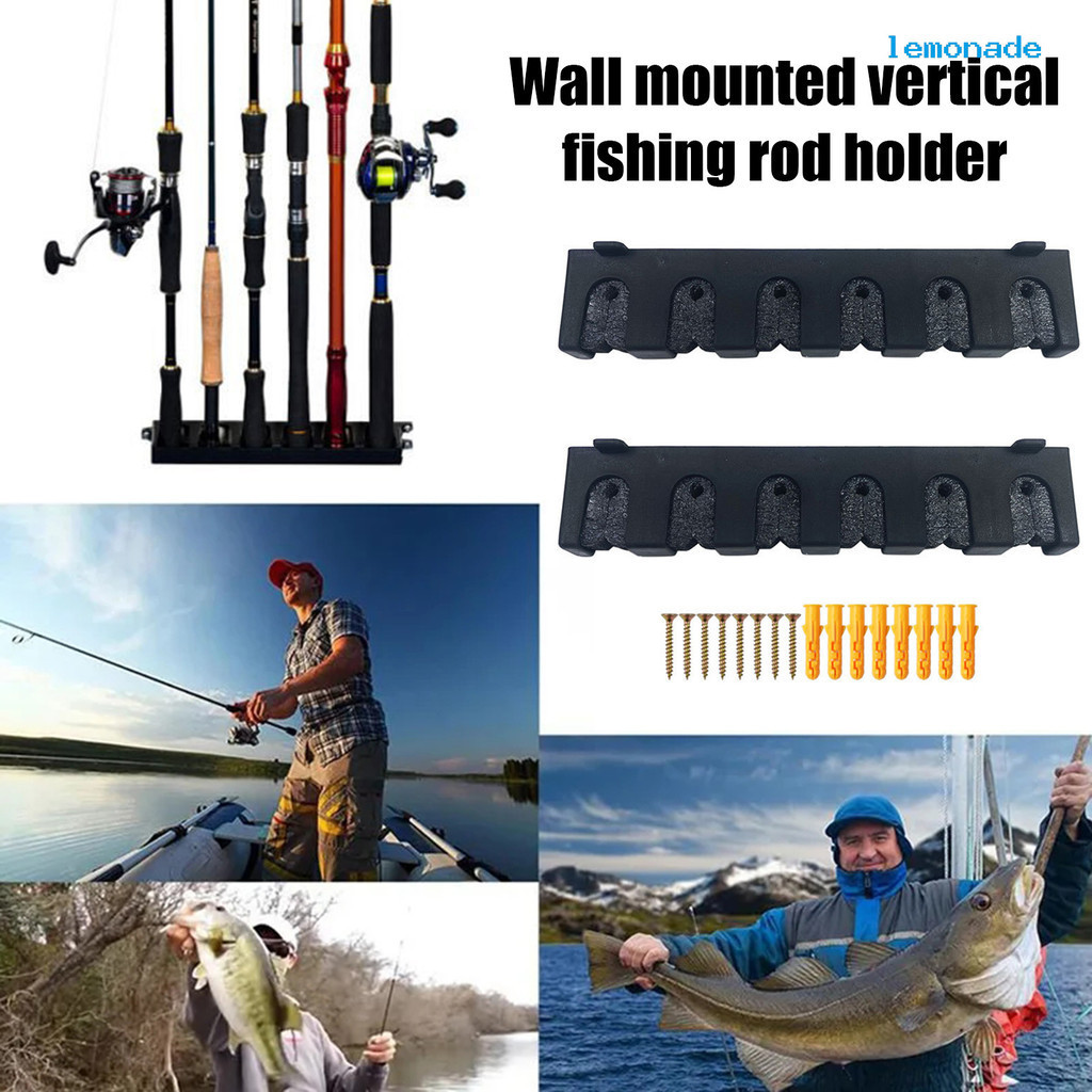 【戶外用品】壁掛式魚竿展示架多功能垂直魚竿架魚竿收納架