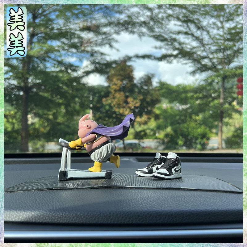 車內擺件 潮玩七龍珠健身布歐汽車擺件 車載擺件裝飾品 車上車內儀表台擺件