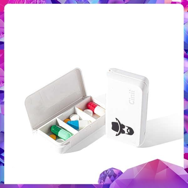 德國mini小藥盒便攜三格旅行維生素隨身小盒分裝藥片藥丸藥盒可愛藥盒 藥盒分裝盒