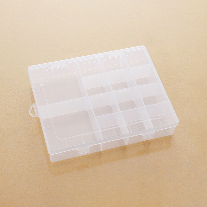 PP14格可拆透明塑膠飾品玩具五金螺絲零件文具桌面化妝整理收納盒