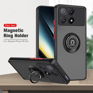影之盾POCO F6手機殼POCO F6Pro防摔殼 Poco F6 F6Pro 一體指環支架手機殼 軟邊硬殼
