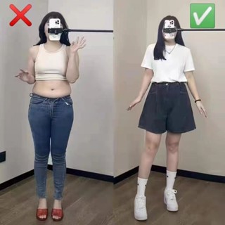 M-5XL 大尺碼闊腿短褲女 梨形身材褲子女大碼寬松牛仔短褲胖mm薄款高腰顯瘦闊腿a字五分褲