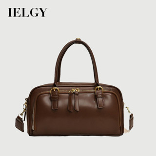 IELGY 潮流復古手提保齡球包 大容量單肩斜挎枕頭包