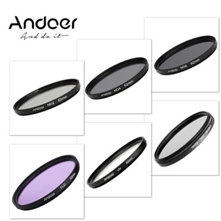 Nd Plate Andoer 62mm UV+CPL+FLD+ND(ND2 ND4 ND8) 攝影濾鏡套件套裝紫外線圓