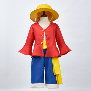 兒童路飛角色扮演造型服裝海賊王服裝兩年後二代cosplay衣服草帽鞋子道具演出