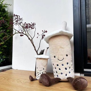 【4425人收藏】趣味珍珠奶茶盃公仔毛絨玩具模擬食物飲料可愛玩偶抱枕佈娃娃擺件