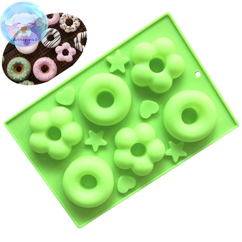 ANAP矽膠甜甜圈機3D DIY烘焙糕點餅乾巧克力圓形模具鬆餅蛋糕模具甜點手工廚房烹飪工具EN