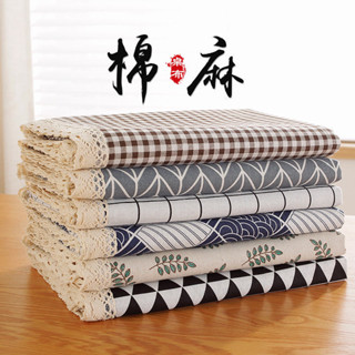 【臺灣出貨】滿199出貨 桌布棉麻 ins網紅餐桌布 藝茶几宿舍書桌墊 小清新田園風長方形檯布