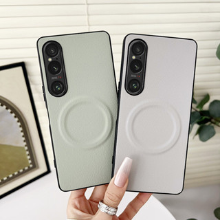 免運✅臺灣現貨✅索尼sony Xperia 1VI手機殼素面皮革紋magsafe磁吸xperia1V保護套5IV無線充