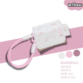 [快速發貨]粉色碎花帶掛繩耳機皮套Marshall Minor III IV 3 4 Motif II ANC保護套