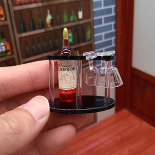 【特價促銷】現貨1/6分兵人場景配件bjd紅酒架子酒杯高腳杯12寸人偶素體模型道具ob