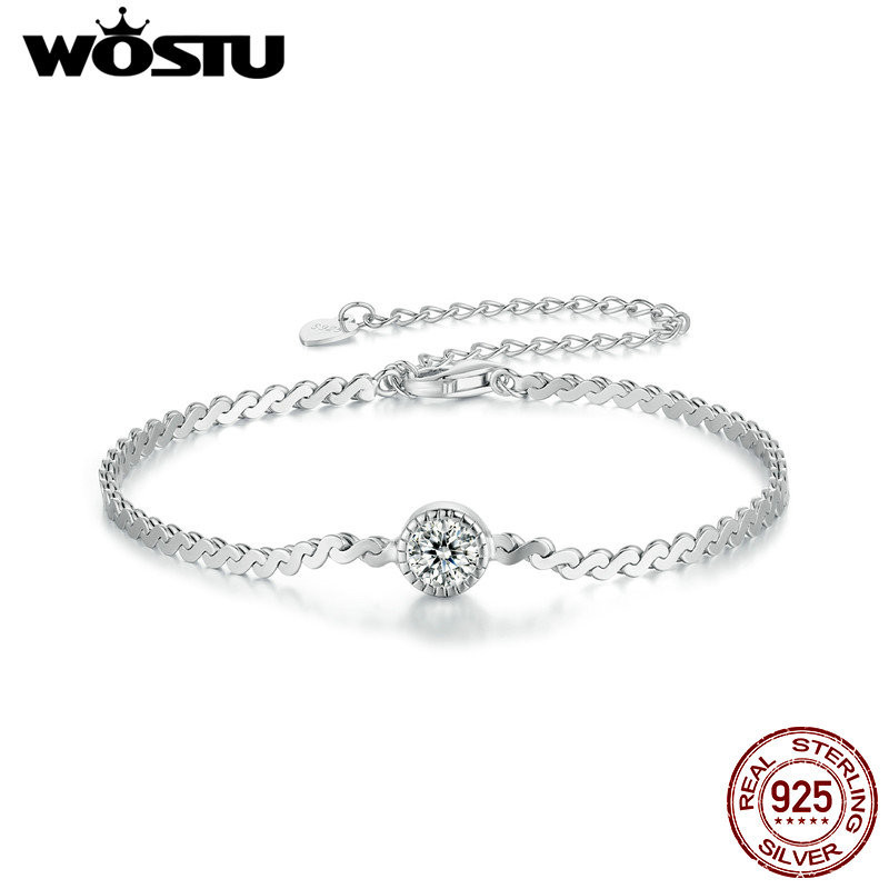 Wostu 0.5CT 閃亮莫桑石歐米茄手鍊女士真正 925 純銀實驗室鑽石莫桑石帶 GRA 證書