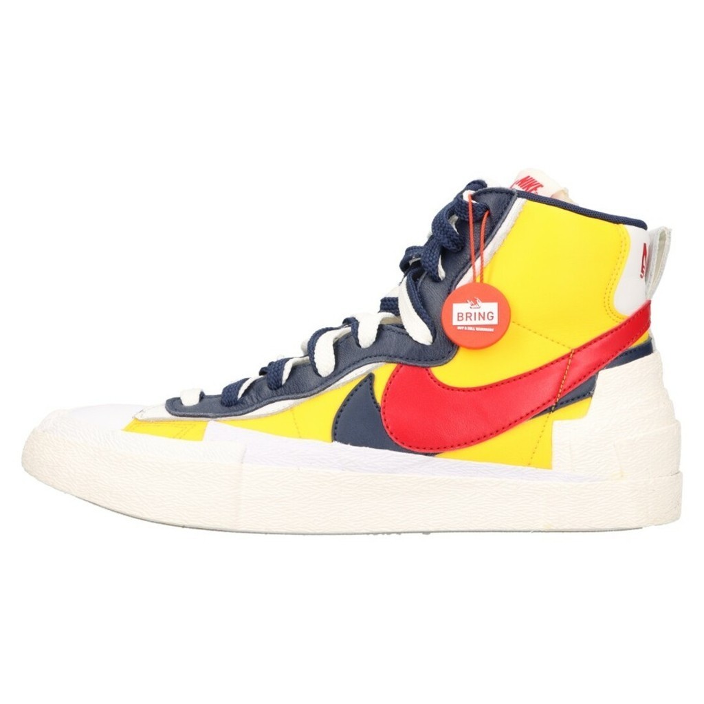 NIKE 耐吉球鞋 休閒鞋BLAZER Sacai聯名黃色 藍色 Mid 日本直送 二手