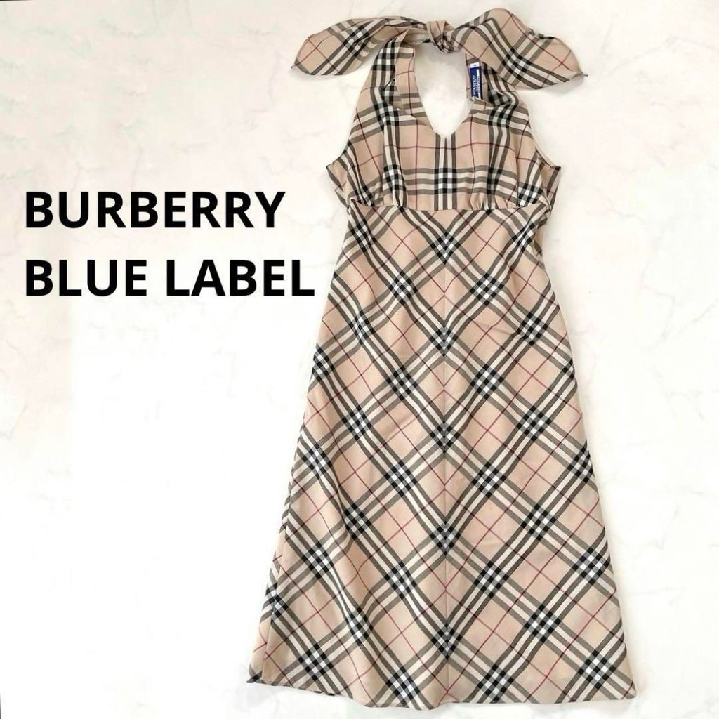 近新 - 英國 Burberry 格紋連身裙 36/S