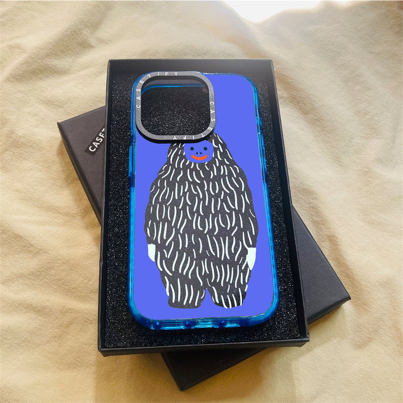 Casetify X Blue Yeti by Naomi Wilkinson 彩色透明硬亞克力背面 TPU 邊緣手機殼