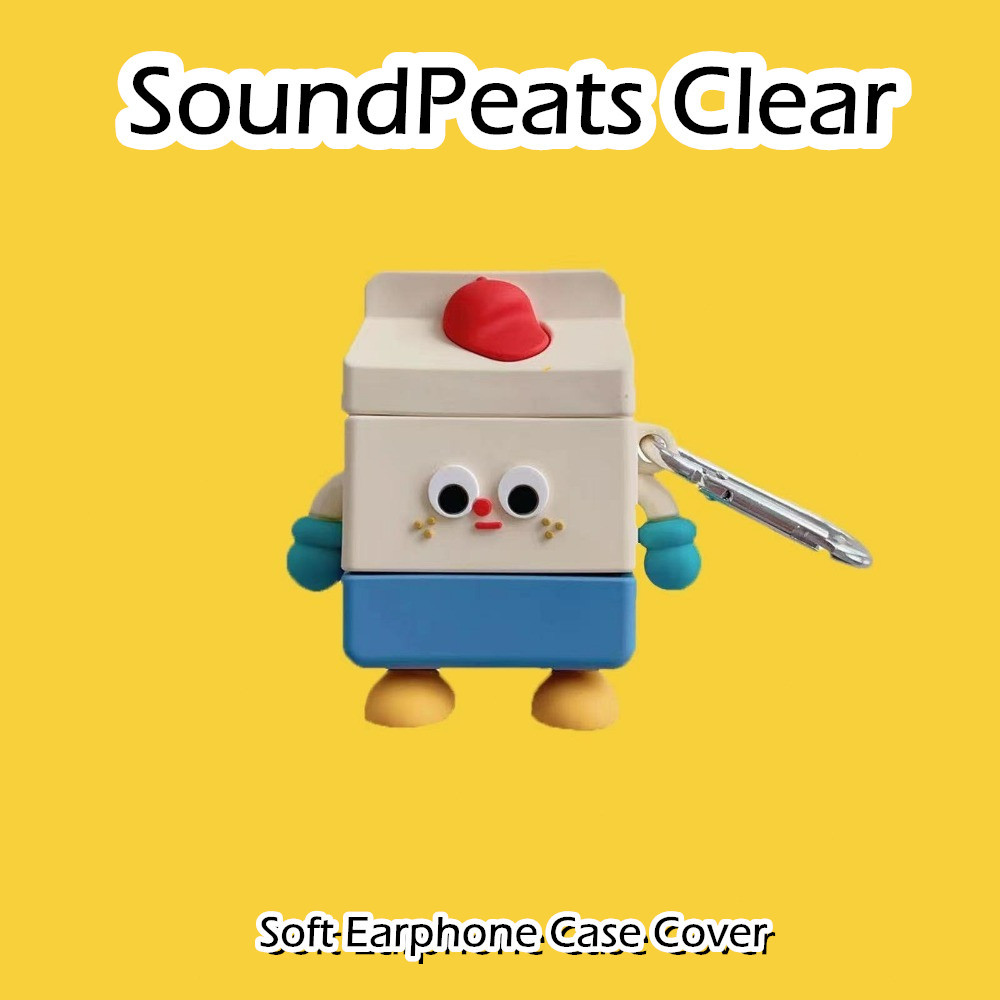 [高品質] 適用於 SoundPeats Clear Case 時尚創意卡通軟矽膠耳機套外殼保護套 NO.2