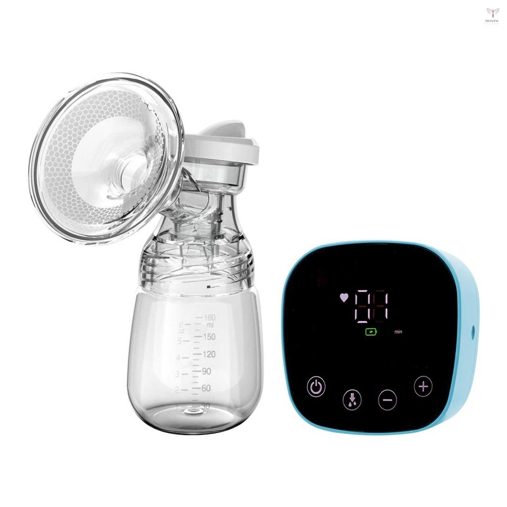 電動吸奶器 4 種模式 9 個吸力級別便攜式自動吸奶器套裝舒適母乳收集器,帶 LED 顯示屏,適合家庭辦公室旅行