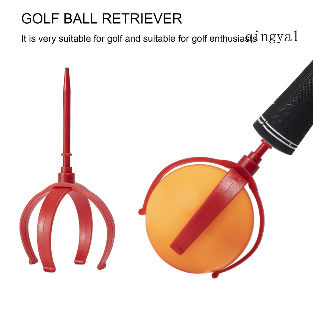 (戶外) 高爾夫球拾取器高爾夫球拾取器 4 爪設計穩定握把便攜式撿球器高爾夫配件