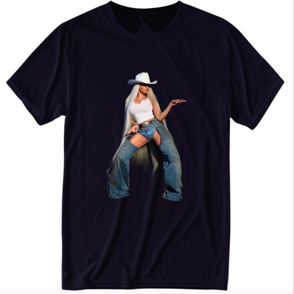 Beyonce Country 音樂 T 恤,Beyoncé Cowboy Carter 黑色 T 恤,牛仔卡特