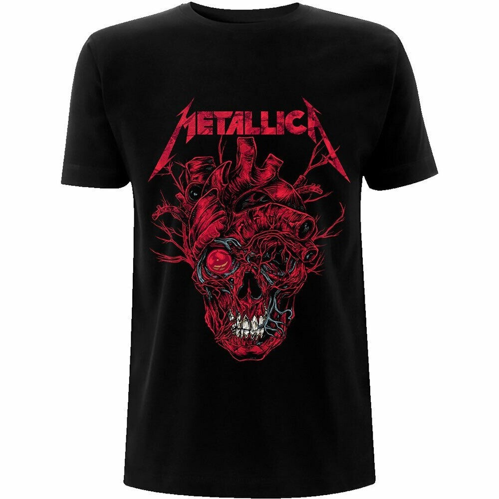 全新優質男士 Thsirt Metallica Heart Skull 重金屬搖滾音樂印花 Unseix 外套 6567
