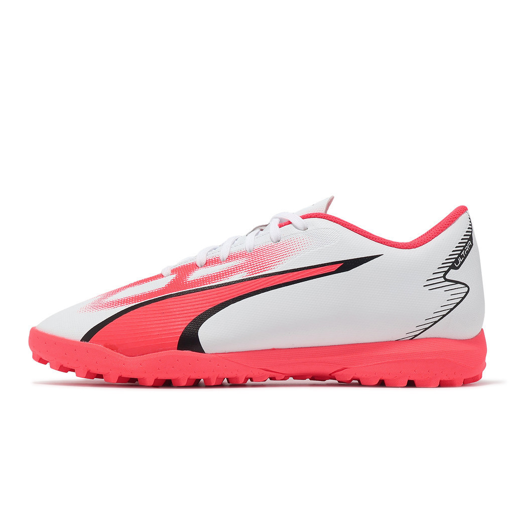 Puma 足球鞋 Ultra Play TT 男鞋 白 紅 草皮訓練 運動鞋 [ACS] 10752801