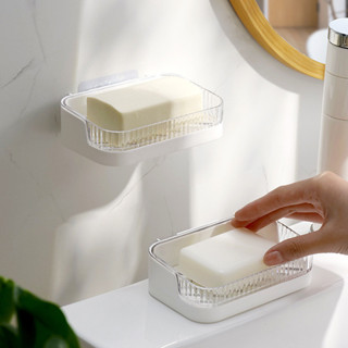 吸盤肥皂盒壁掛式免打孔香皂盒瀝水浴室家用新置物架