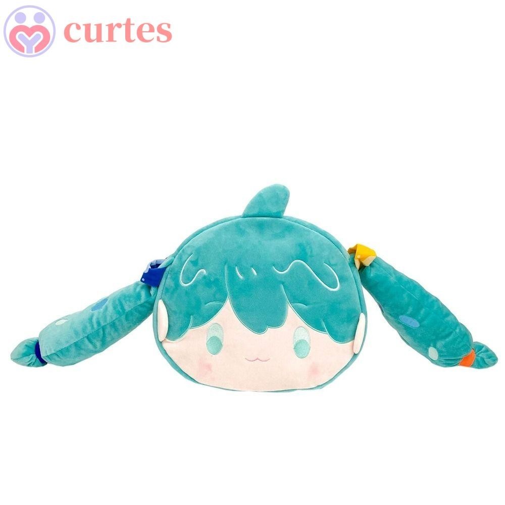 CURTES1動漫初音Miku背包,拉鏈袋卡通毛絨娃娃包,創意斜挎包2DJK兒童