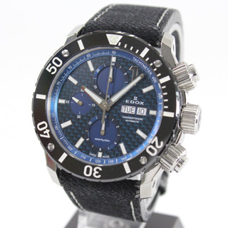 EDOX 手錶 錶圈男用 海軍藍 計時器 字盤 自動上鍊 日本直送 二手