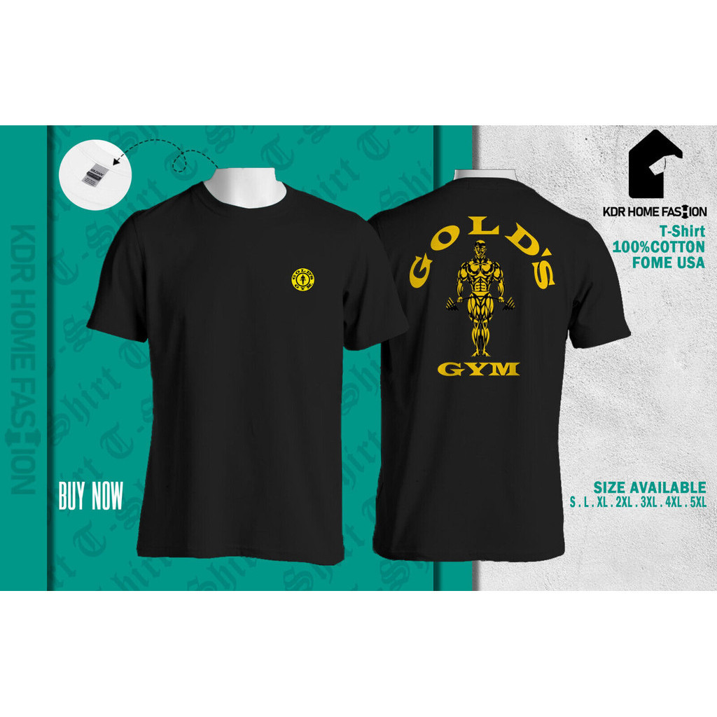 Gold's Gym LOGO T 恤美國 100% 棉尺寸 S-3XL 純棉 Gildan