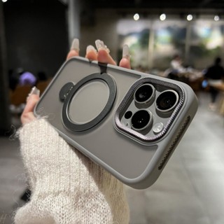 高顏值旋轉支架 磁吸 散熱 防摔殼 手機殼 適用 iPhone16 15 14 13 12 11 Pro Max 保護殼