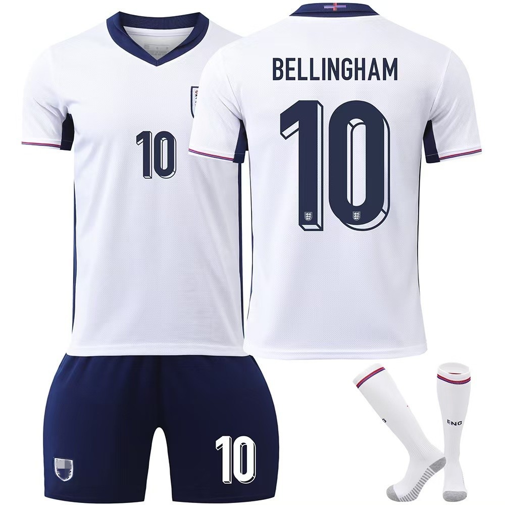 [Uhome]24-25 賽季英格蘭兒童和成人足球球衣兒童 10# Bellingham 9# Kane HOME 足球