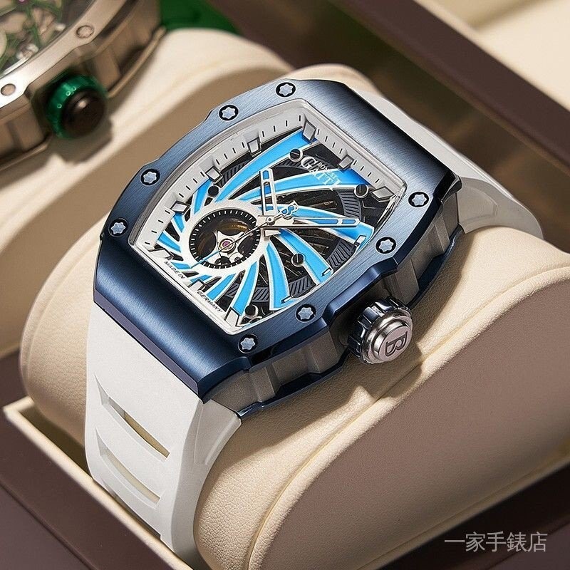 【現貨秒發】德國布加迪手錶新款正品運動送男士全自動機械錶防水陀飛輪手錶 QR2J