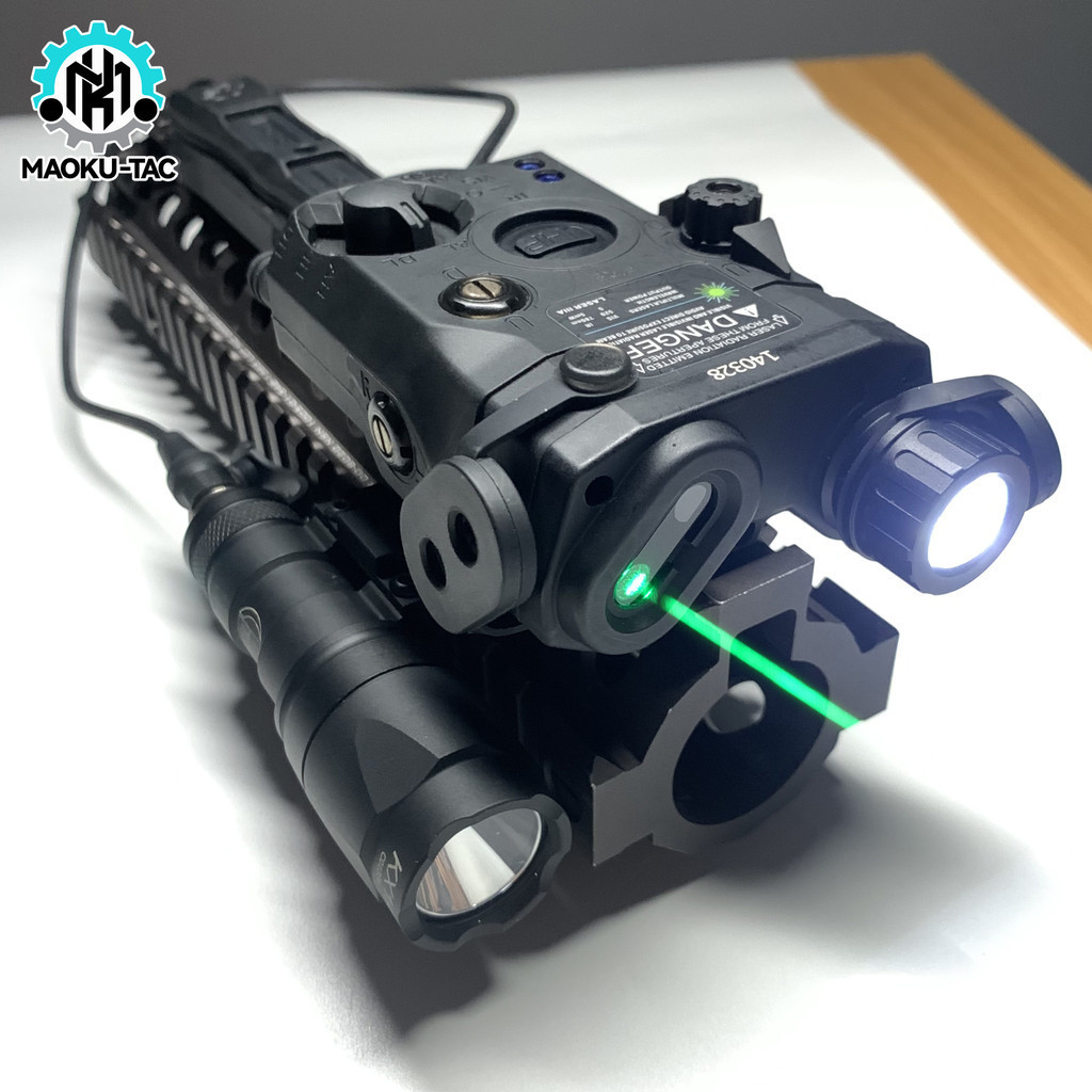 【TAG優選】MK戰術高功率PEQ-15紅綠藍雷射鐳射指示器LED白光爆閃IR補光槍燈
