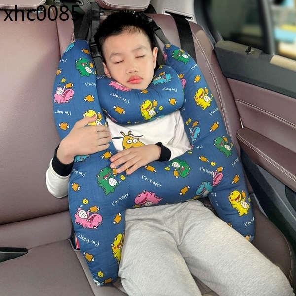 熱賣. 兒童汽車抱枕後座防勒脖寶寶睡枕車用睡覺護肩套安全帶調整固定器