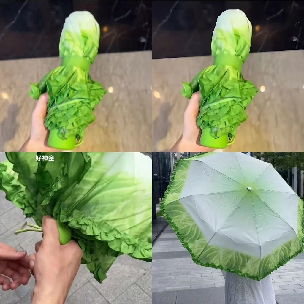 【現貨】創意白菜傘 搞怪蔬菜雨傘 趣味摺疊遮陽傘  生日禮物 情侶雨傘