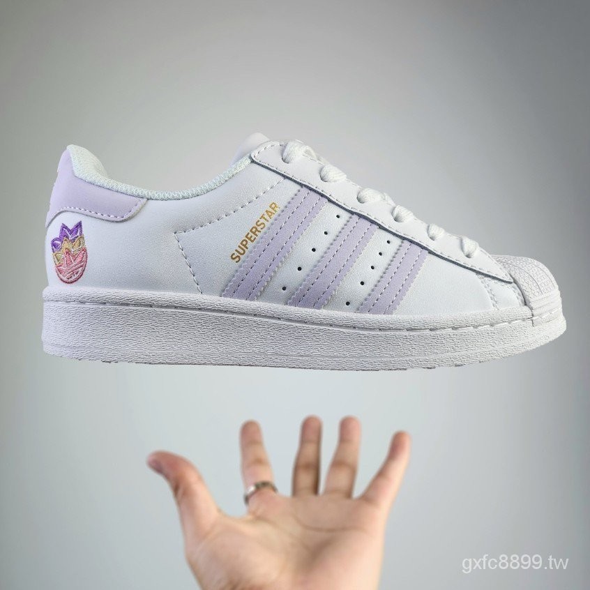 Originals sup Star 白色和紫色粉色耐磨防滑低幫運動鞋 43lx