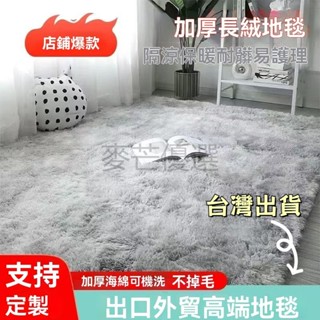 【臺灣熱賣】北歐ins風地毯 毛絨大地墊 加厚長毛地毯 客廳臥室房間床邊毯 客廳床前地墊絨毛毯 絲毛地毯毛毯 臥室床邊毯