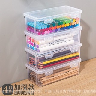 ✨文具收納盒大容量透明鉛筆盒子筆筒裝彩鉛蠟筆素描筆袋