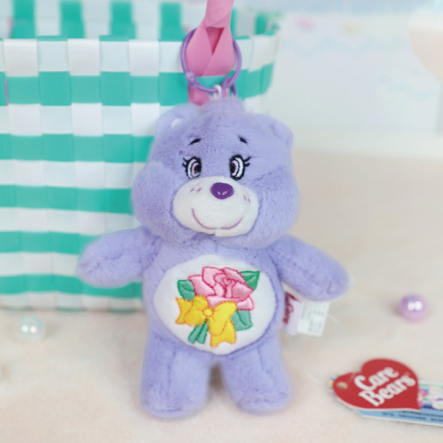 Kiiwi O! CARE BEARS彩虹熊療癒絨毛公仔鑰匙圈/ 鮮花紫/ 平行輸入 eslite誠品