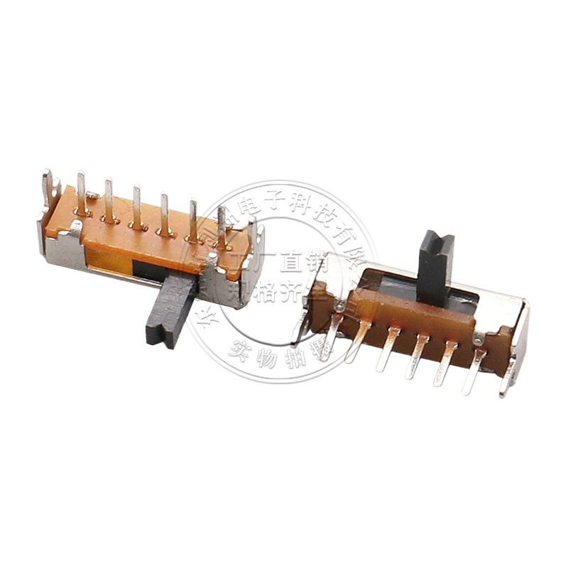 5pcs  撥動開關 6腳 臥式 4檔 2只固定腳 SK-14D01(1P4T) 滑動開關 插座