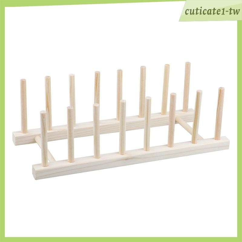 [CuticatecbTW] 木製餐具架、拼圖展示架儲物架、鍋蓋架、盤架架