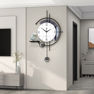 AF現代簡約鐘錶掛鐘客廳2023新款網紅大氣家用時尚餐廳創意時鐘掛牆