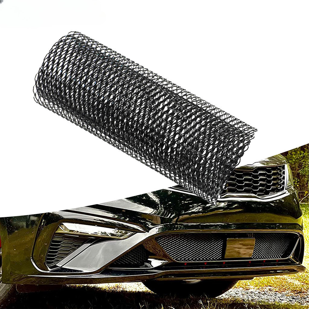 汽車外飾改裝鋁合金中網鋁網菱形包圍金屬格柵通用100x33cm外部配