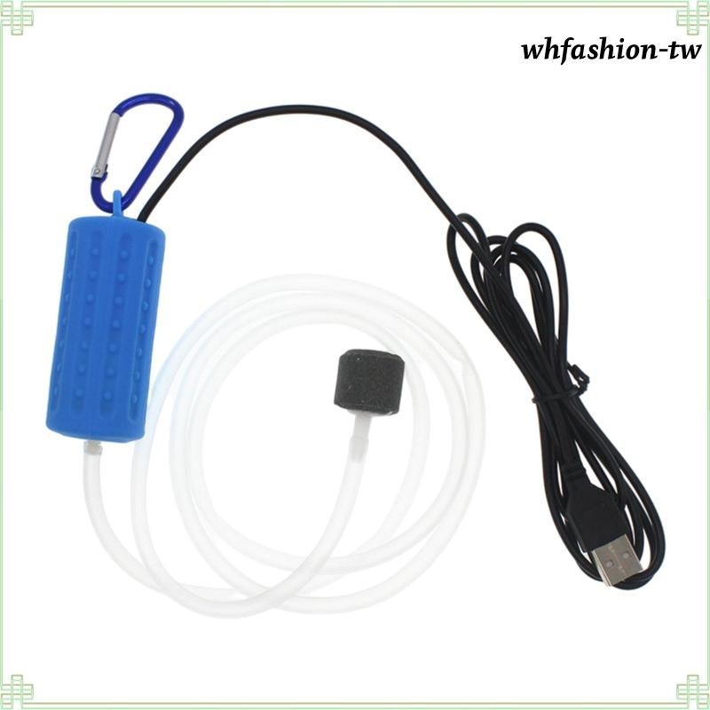 [WhfashionTW] 水族箱空氣迷你 USB 靜音水族泵帶矽膠管高效節能