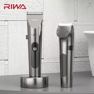 Riwa 專業理髮器可水洗 LED 顯示屏可充電電動理髮器理髮器理髮機兒童成人 RE-6305 來自