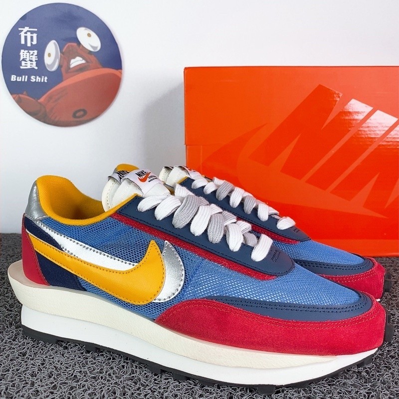 高品質 Sacai x Nike LDWaffle Blue Multi 聯名 藍紅 解構 慢跑鞋 BV0073-400