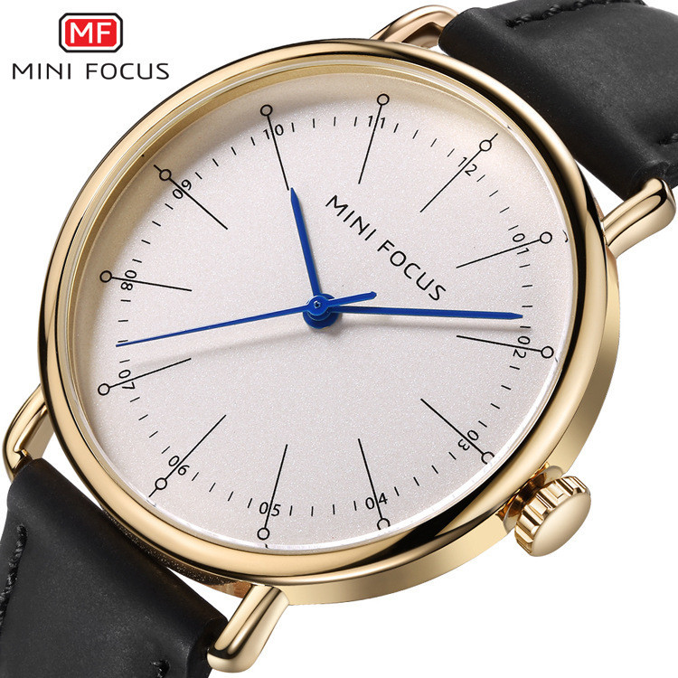 MINI FOCUS男士手錶日本機芯防水真皮錶帶品牌直供0056G