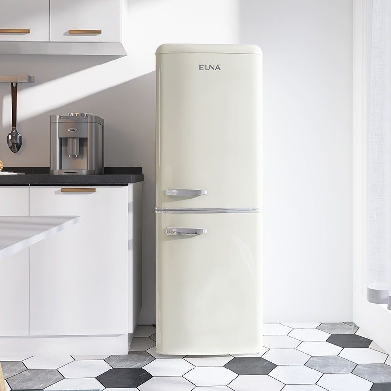 【臺灣專供】EUNA/優諾 復古冰箱風冷家用小型冷藏冷凍超薄雙門時尚冰箱171升